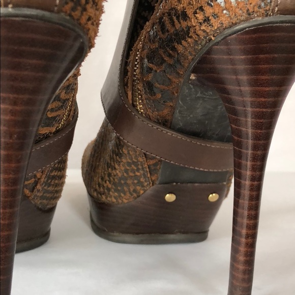 Michael Kors | Embossed Python Ankle Boot - Picture 6 of 8